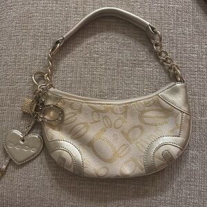 BEBE Y2K Gold Mini Shoulder Bag Vintage